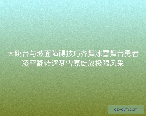 大跳台与坡面障碍技巧齐舞冰雪舞台勇者凌空翻转逐梦雪原绽放极限风采