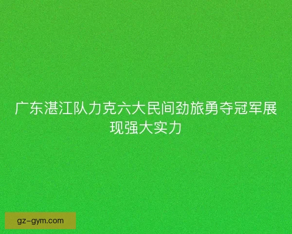 广东湛江队力克六大民间劲旅勇夺冠军展现强大实力 广东湛江队力克六大民间劲旅勇夺冠军展现强大实力